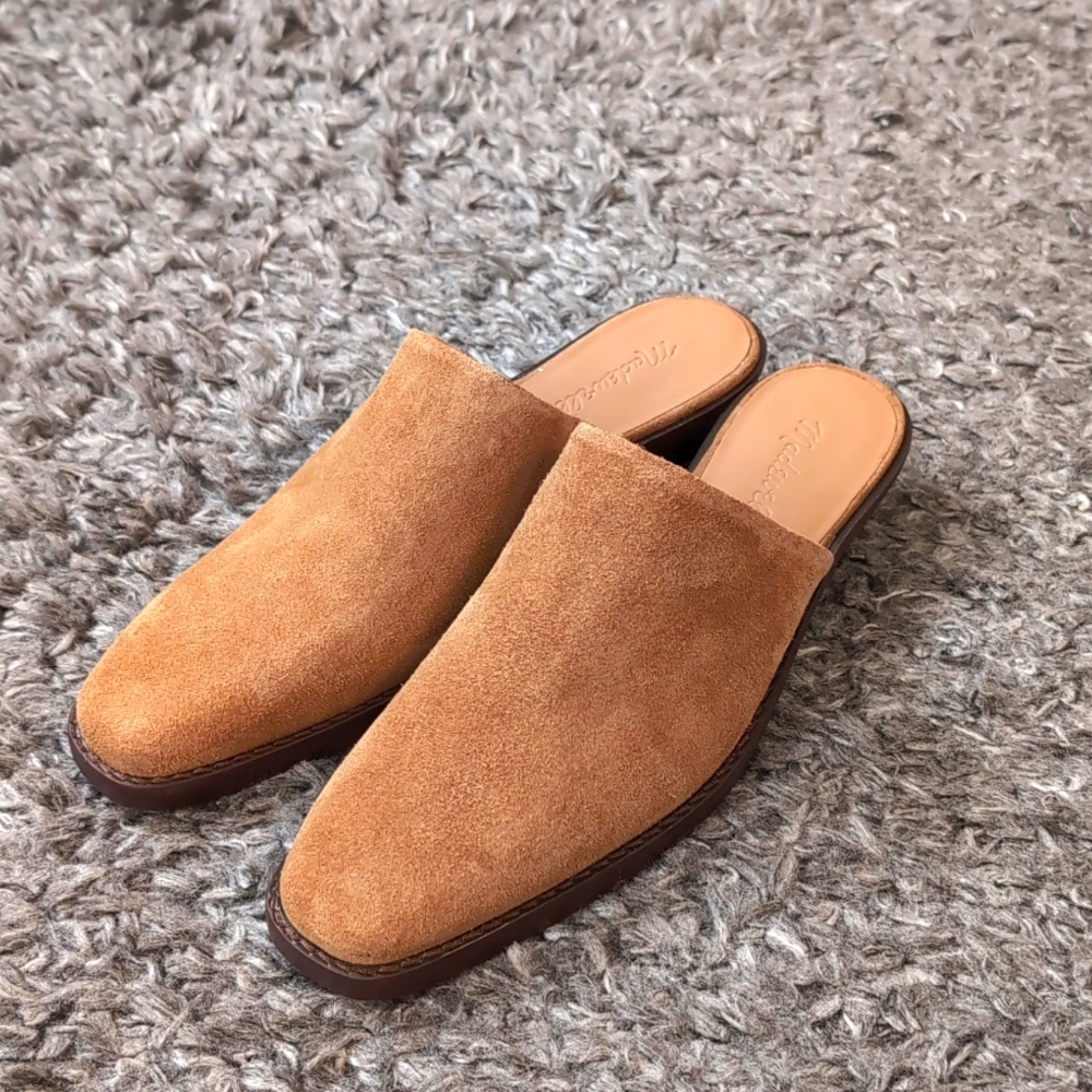 Madewell Tan Suede Mules